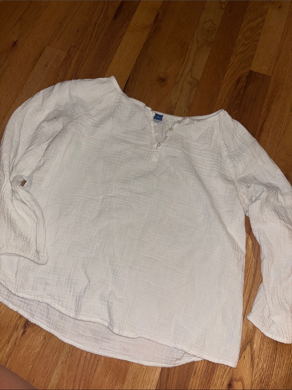 Lightweight White Women's Peasant Blouse